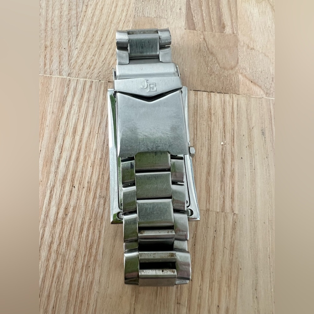 Jacques Edho Paris Silver Tone Rectangular Curvex… - image 5